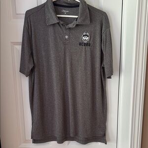 UConn Gray Men's Polo